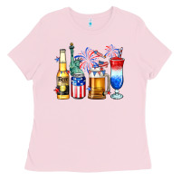 Bubblegum Pink 4th of July American drinks Ladies Tee - Neo Western