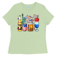 Matcha 4th of July American drinks Ladies Tee - Neo Western