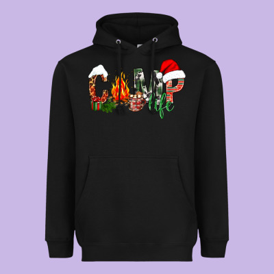 Christmas Camp Heavyweight Hoodie Designed By Nancycooperartshop