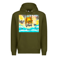 Army Green sunny vibes Premium Hoodie - TumblerDesignByShophia