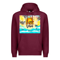 Burgundy sunny vibes Premium Hoodie - TumblerDesignByShophia