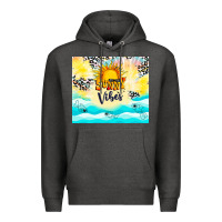 Charcoal Heather sunny vibes Premium Hoodie - TumblerDesignByShophia