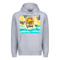 Heather Grey sunny vibes Premium Hoodie - TumblerDesignByShophia