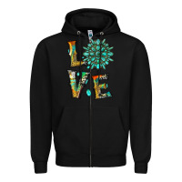 Black love with gemstone Zipper Hoodie - Artiststas