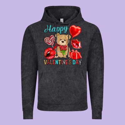Happy Valentines Day Vintage Hoodie Designed By Nancycooperartshop