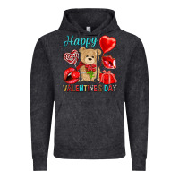 Vintage Black happy valentines day Vintage Hoodie - NancyCooperArtShop