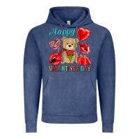 Vintage Denim happy valentines day Vintage Hoodie - NancyCooperArtShop