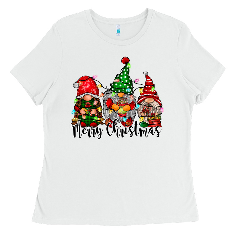 Merry Christmas Gnomes Ladies Tee by CowhideDigitalArt | Teevron
