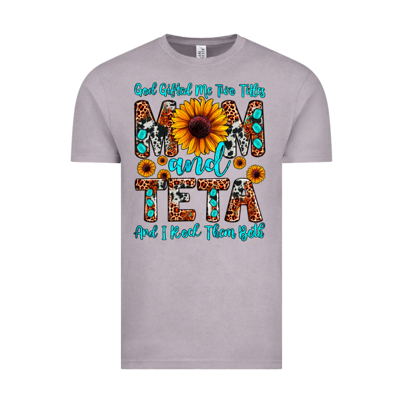 God Gifted Me Two Titles Mom And Teta And I Rock T Vintage Tee by JahusDesignShop | Teevron