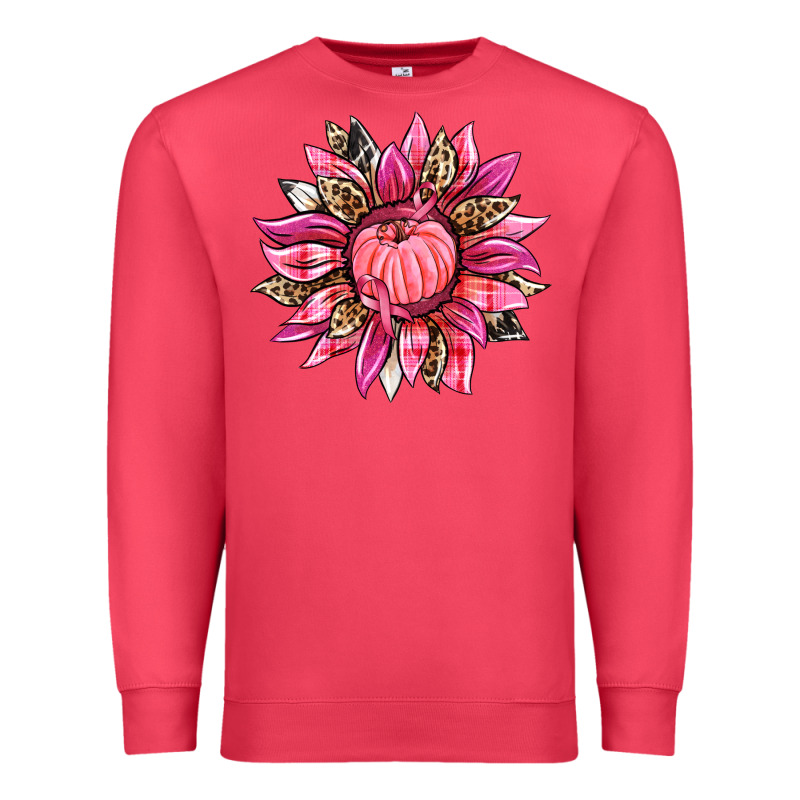 Breast Cancer Sunflower Premium Sweatshirt by texasbilliewilder | Teevron