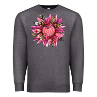 Charcoal Heather breast cancer sunflower Premium Sweatshirt - texasbilliewilder
