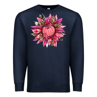 Navy breast cancer sunflower Premium Sweatshirt - texasbilliewilder