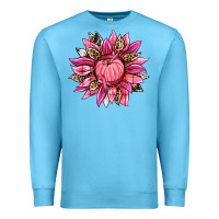 Ocean Blue breast cancer sunflower Premium Sweatshirt - texasbilliewilder