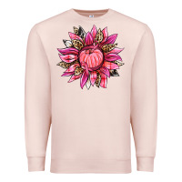 Pale Pink breast cancer sunflower Premium Sweatshirt - texasbilliewilder