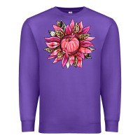 Purple breast cancer sunflower Premium Sweatshirt - texasbilliewilder