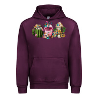 Mauve Wine Mexican Day Of The Dead Coffee Cups Urban Hoodie - FaDigitalArtStudio