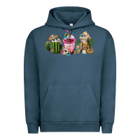 Pigment Midnight Navy Mexican Day Of The Dead Coffee Cups Urban Hoodie - FaDigitalArtStudio
