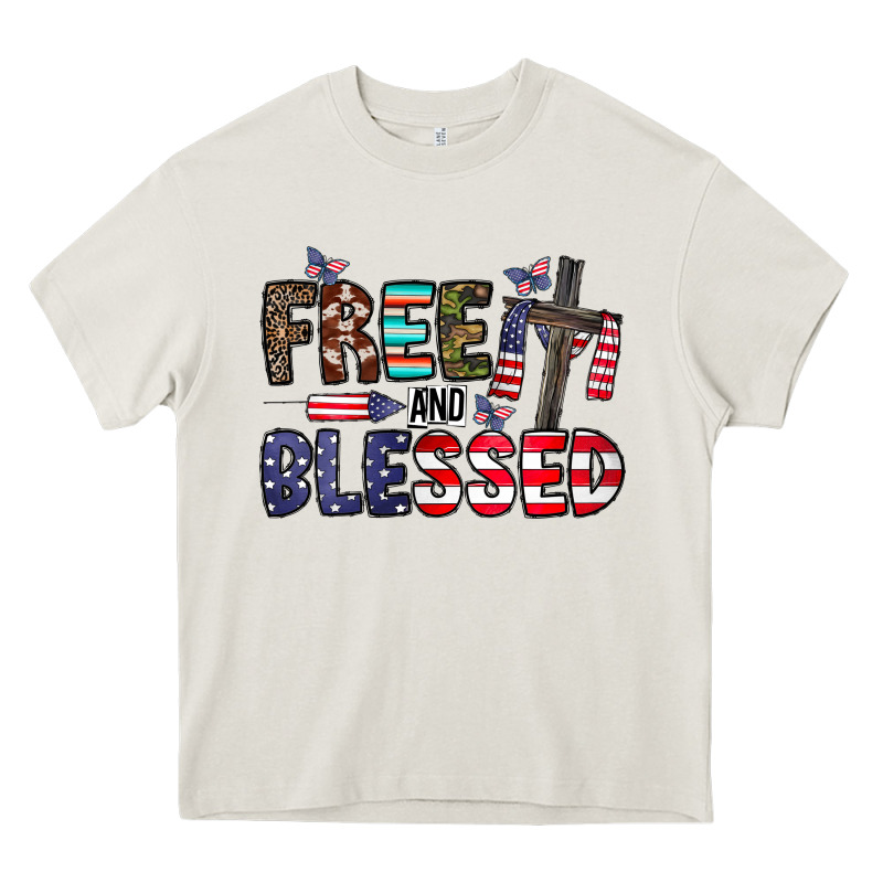 Free And Blessed Heavy Core Tee by CowhideDigitalArt | Teevron