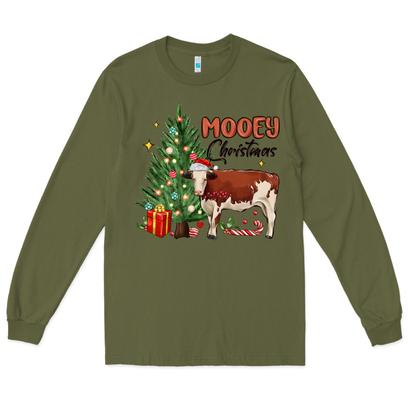 Mooey Christmas Long Sleeve Tee by MaliasSmallBusiness | Teevron