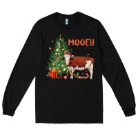 Black mooey christmas Long Sleeve Tee - MaliasSmallBusiness