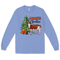 Colony Blue mooey christmas Long Sleeve Tee - MaliasSmallBusiness