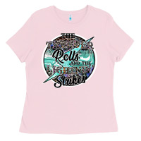 Bubblegum Pink the thunder rolls and the lightnin strikes Ladies Tee - SublimationCraftShop