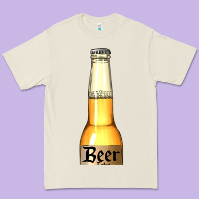 Yellow Beer Bottle Premium Tee Designed By Adodesignshop