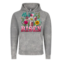 Cloud Rock he is risen cross easter Vintage Hoodie - BarkalooDesign