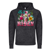 Vintage Black he is risen cross easter Vintage Hoodie - BarkalooDesign