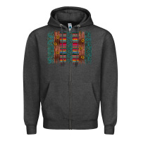 Charcoal Heather sunflower serape brush stroke Zipper Hoodie - Artiststas