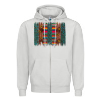 Dove Grey sunflower serape brush stroke Zipper Hoodie - Artiststas