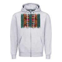 Heather Grey sunflower serape brush stroke Zipper Hoodie - Artiststas