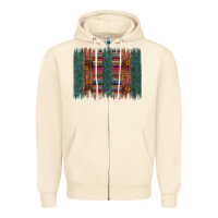 Sandshell sunflower serape brush stroke Zipper Hoodie - Artiststas