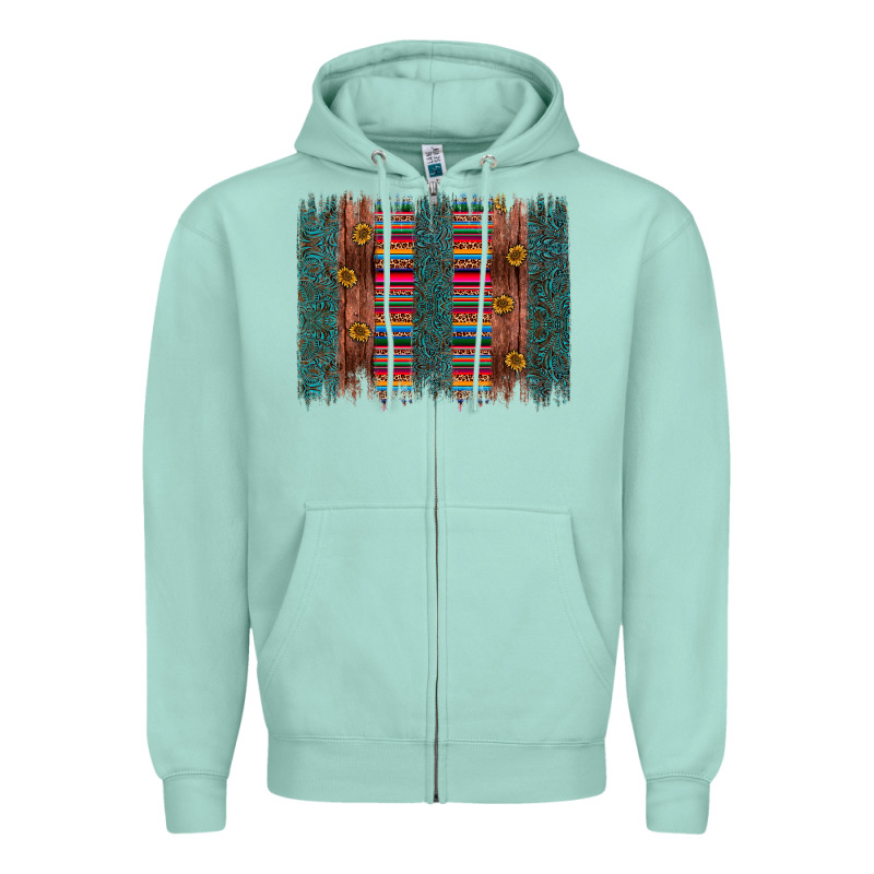 Sunflower Serape Brush Stroke Zipper Hoodie by Artiststas | Teevron