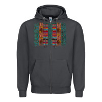 Smoke sunflower serape brush stroke Zipper Hoodie - Artiststas