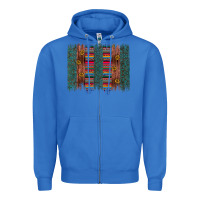 True Royal sunflower serape brush stroke Zipper Hoodie - Artiststas
