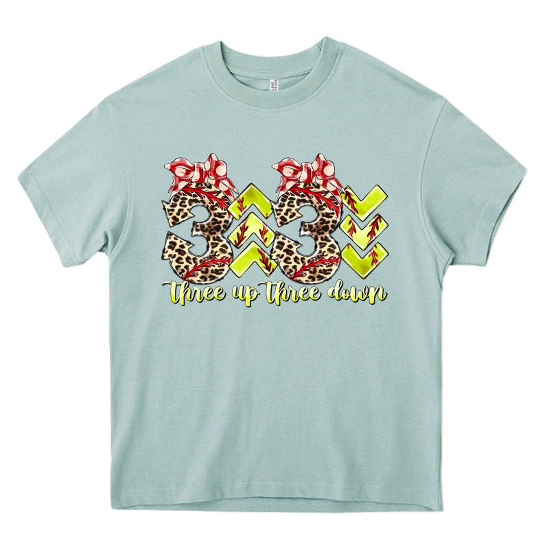 Three Up Theree Down Softball Heavy Core Tee by RacoonDesign | Teevron