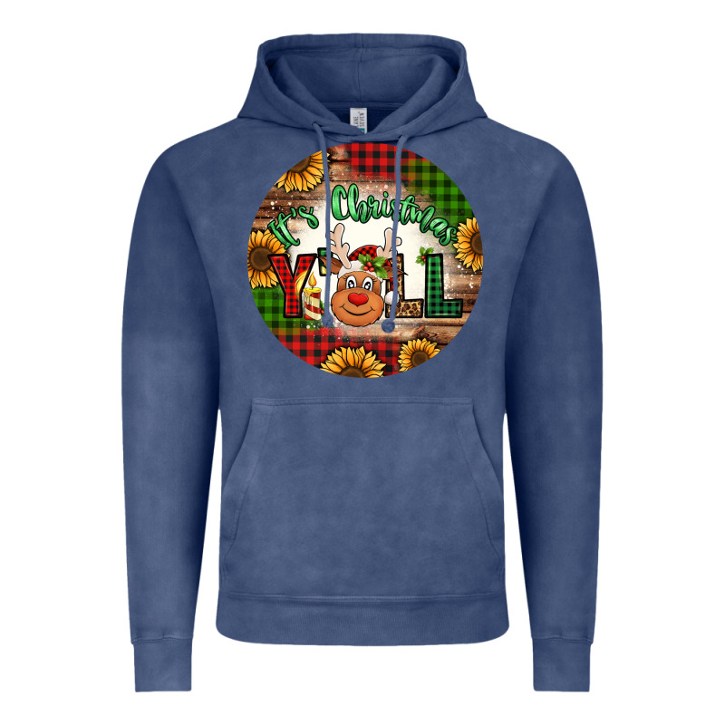 It's Christmas Y'all Reindeer Christmas Vintage Hoodie by Jasminsmagicworld | Teevron