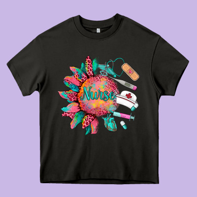 Western  Nurse Medical Instruments Heavy Core Tee Designed By Barkaloodesign