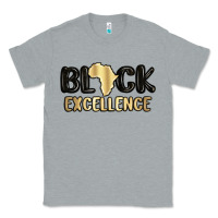 Heather Grey black excellence Classic Tee - MaliasSmallBusiness