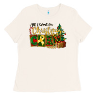 Bone all i want for christmas is cure childhood cancer Ladies Tee - FaDigitalArtStudio