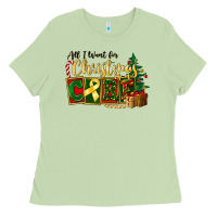 Matcha all i want for christmas is cure childhood cancer Ladies Tee - FaDigitalArtStudio