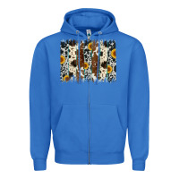 True Royal sunflower cowhide brush stroke Zipper Hoodie - Artiststas