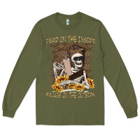Army Green dead inside boujee outside Long Sleeve Tee - MaliasSmallBusiness