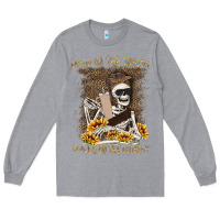 Heather Grey dead inside boujee outside Long Sleeve Tee - MaliasSmallBusiness