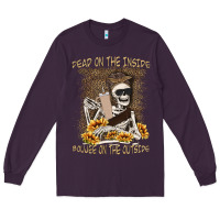 Plum dead inside boujee outside Long Sleeve Tee - MaliasSmallBusiness