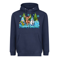 Navy merry christmas gnomes Heavyweight Hoodie - texasbilliewilder