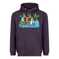 Plum merry christmas gnomes Heavyweight Hoodie - texasbilliewilder
