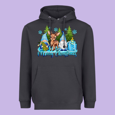 Merry Christmas Gnomes Heavyweight Hoodie Designed By Texasbilliewilder