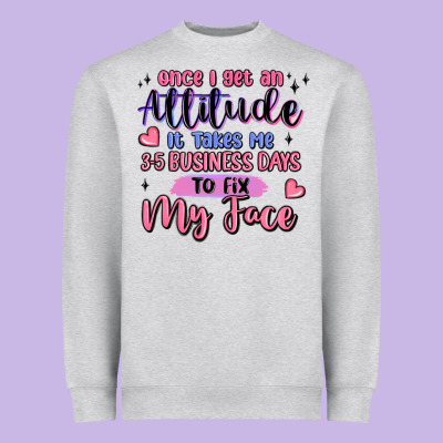 Once I Get An Attitude Heavyweight Sweatshirt Designed By Maliassmallbusiness